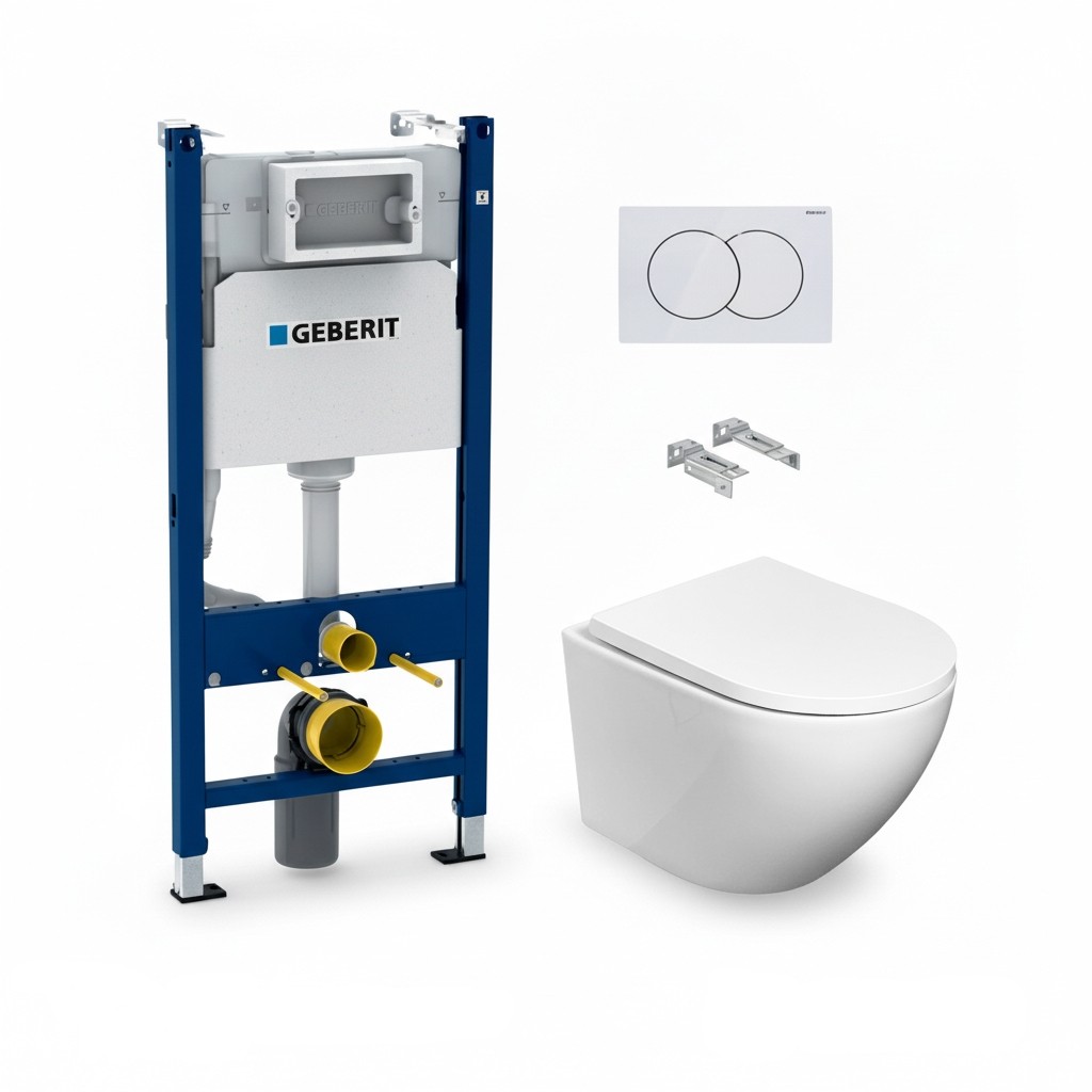 Bastidor geberit y puls. Blanco wc round smart tor 3 asiento kp