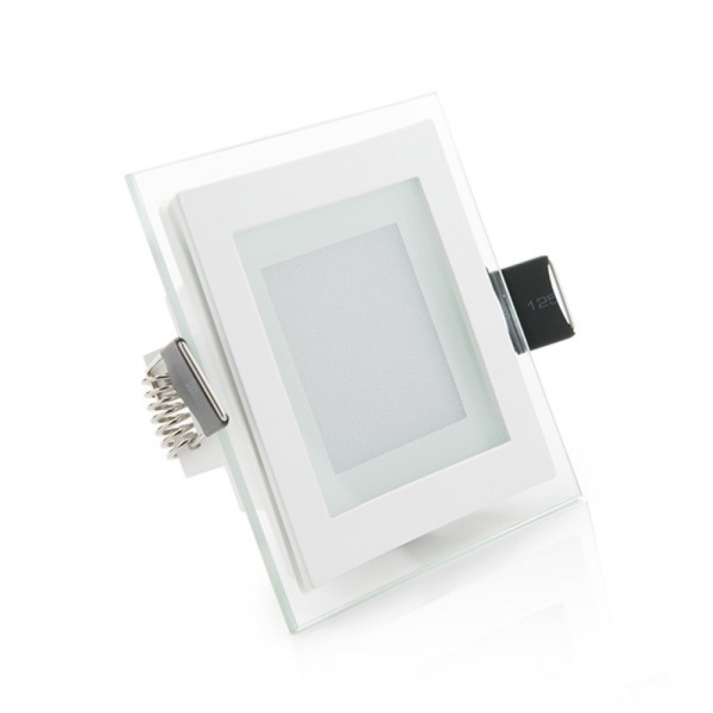 Downlight LED 6w 600lm 6000ºk quadrado vidro 40.000h [gr-mb02-6w-cw]