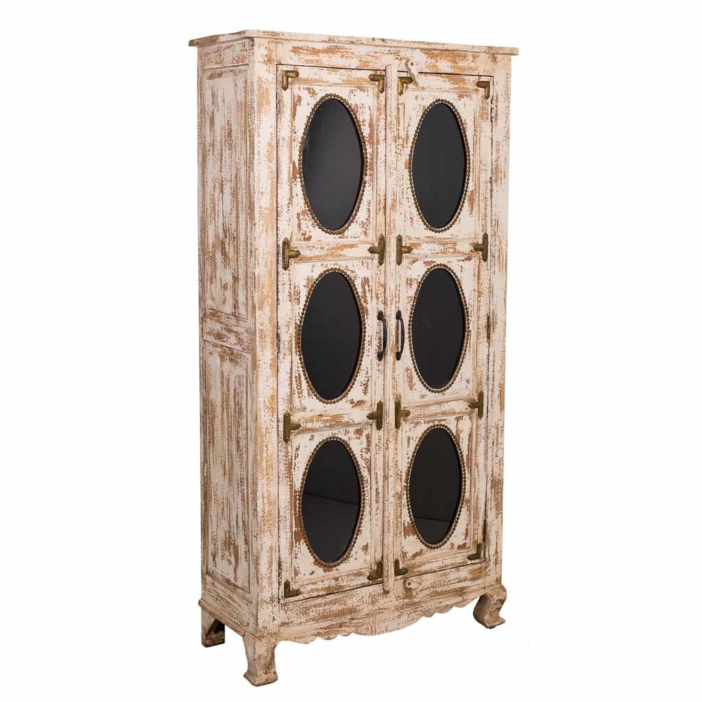 Vitrina de madera marrón 91x40x183