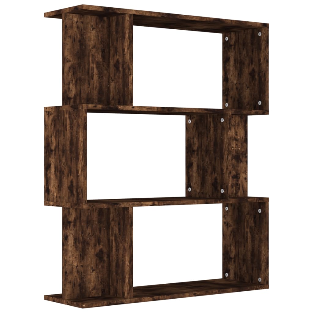 vidaXL estantería/biombo madera aglomerada roble ahumado 80x24x96 cm