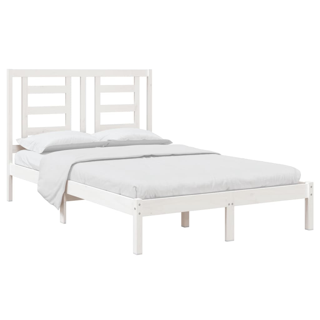 vidaXL estructura de cama sin colchón madera de pino blanca 120x200 cm