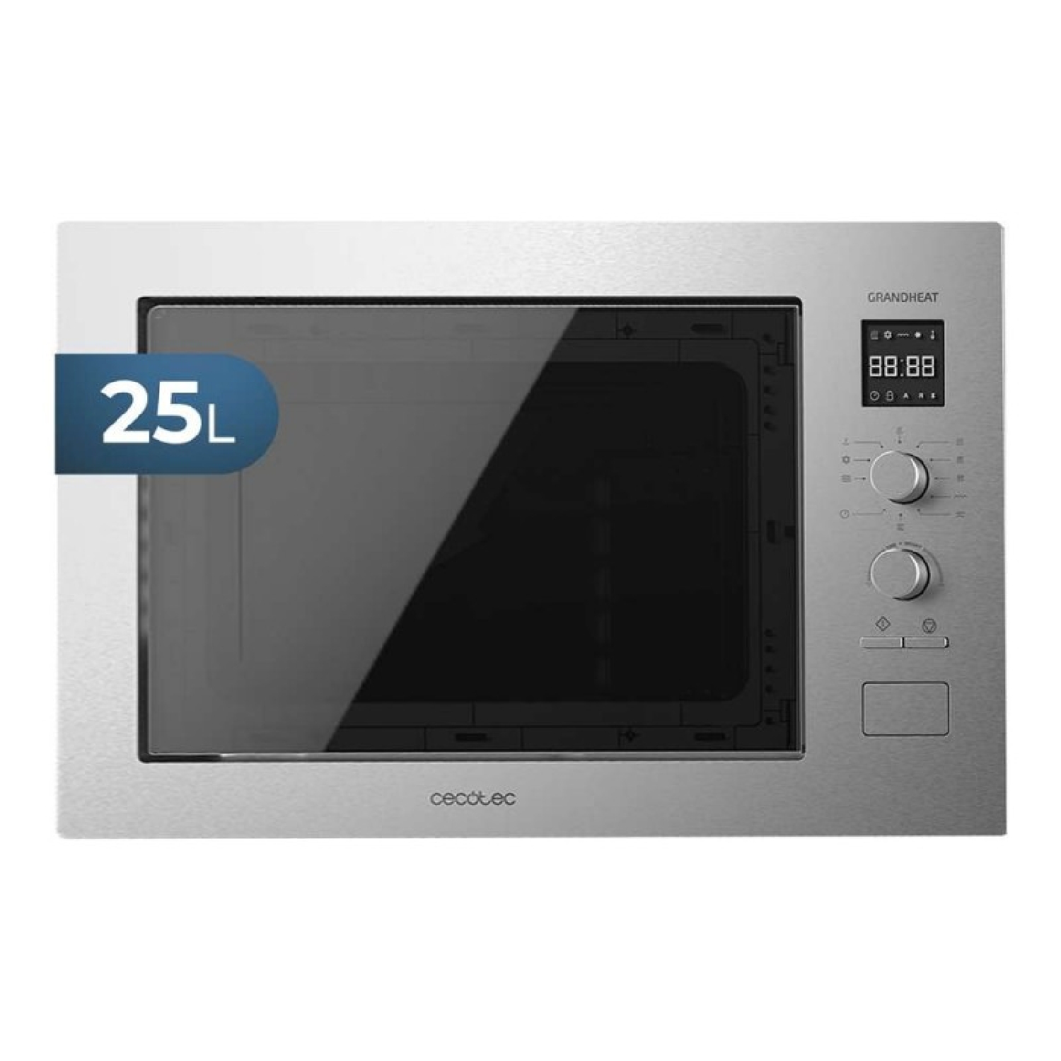 Cecotec microondas encrastable digital de 25 litros con grill grandheat