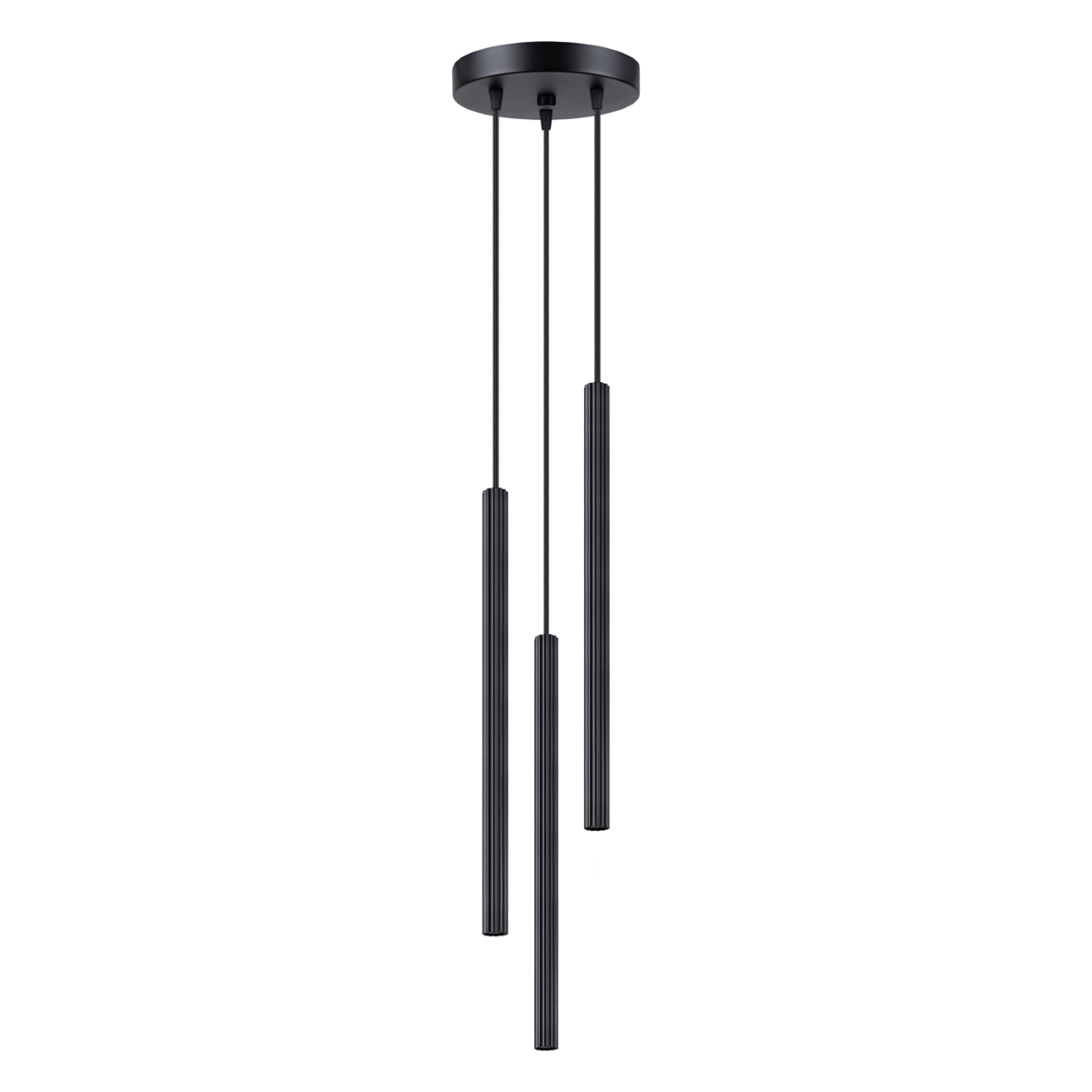 Lámpara coLGante arche 3 negra acero 20x120x20cm