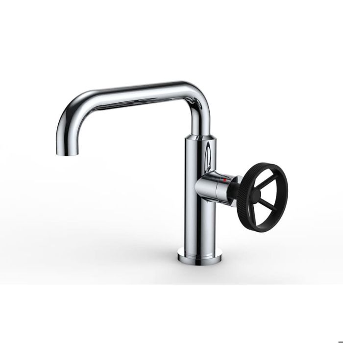Mezclador de lavabo cromado de estilo industrial thermador - vat15c