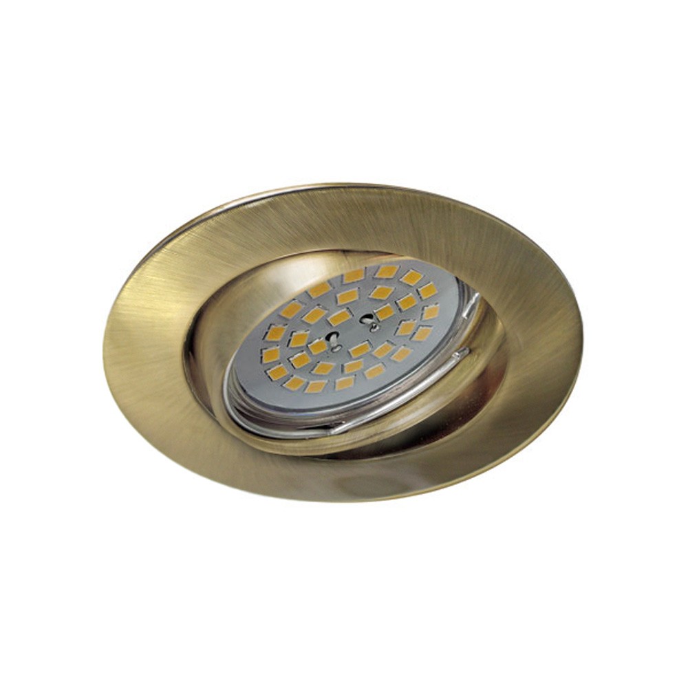 Foco empotrable basculante basic redondo oro viejo wonderlamp 1xgu10