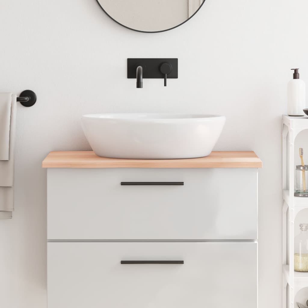 Encimera de baño madera maciza sin tratar 80x60x2 cm eerf2015