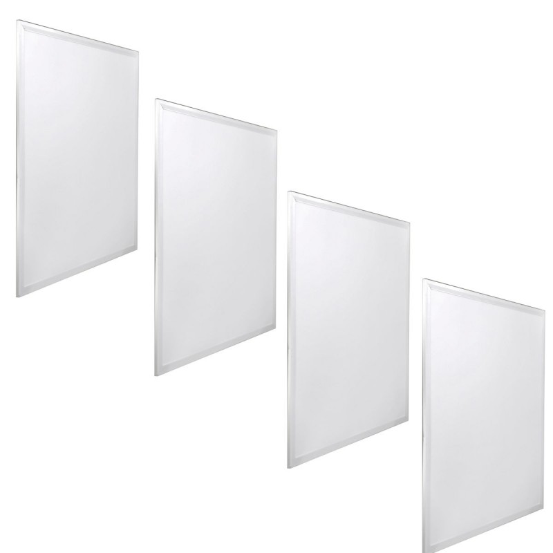 4x panel LED 60x60cm 48w, retroiluminado 48w 3000k blanco cálido