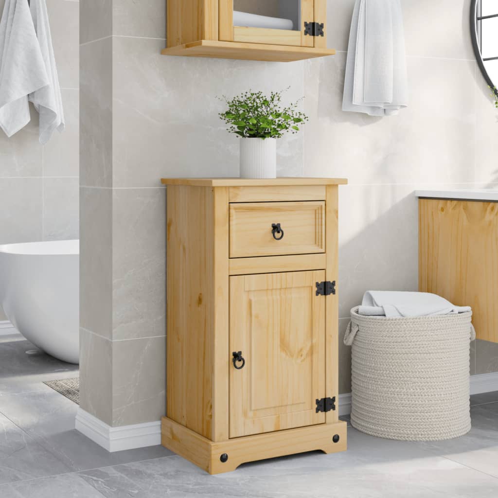 Móvel de wc corona 45x33x80 cm madeira de pinho maciça