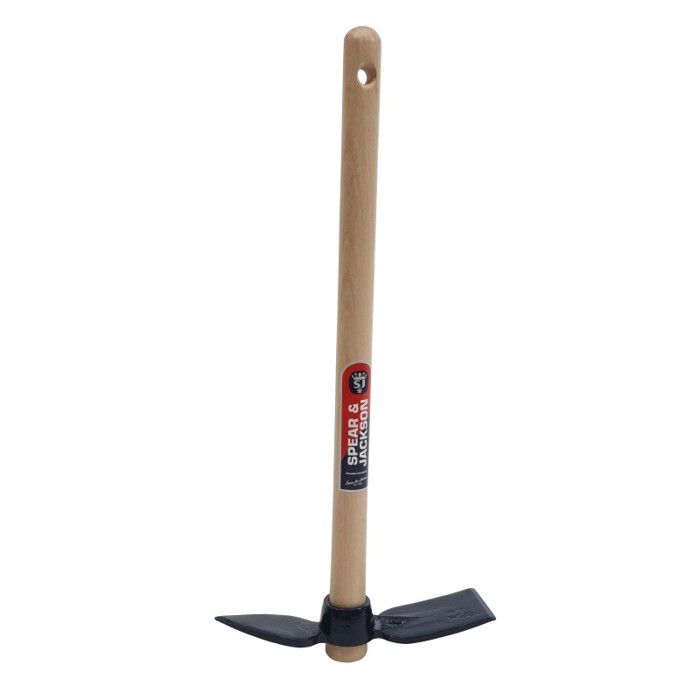 Azada de labranza robusta - acero forjado - madera - 46,5 cm