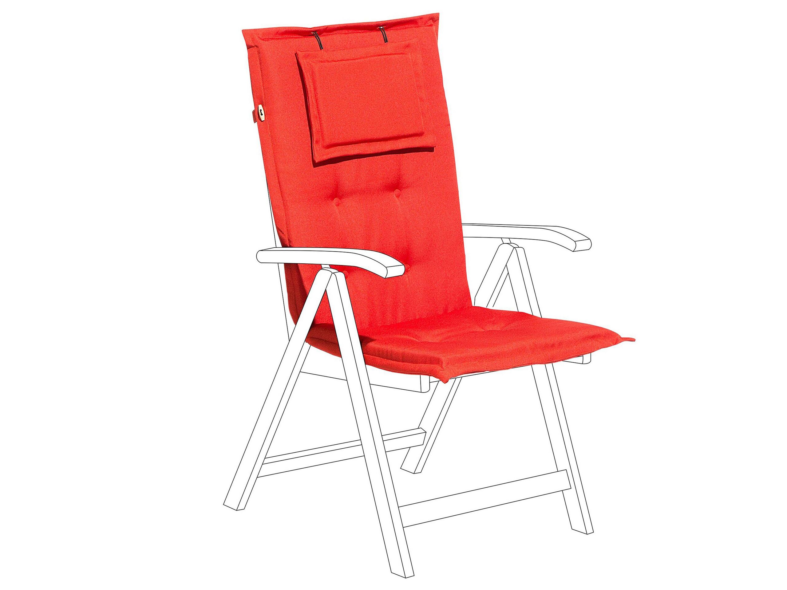Cojín de respaldo/asiento toscana 50 x 70 cm rojo