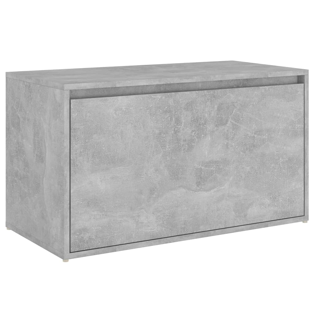 vidaXL banco de pasillo madera de ingeniería gris hormigón 80x40x45 cm