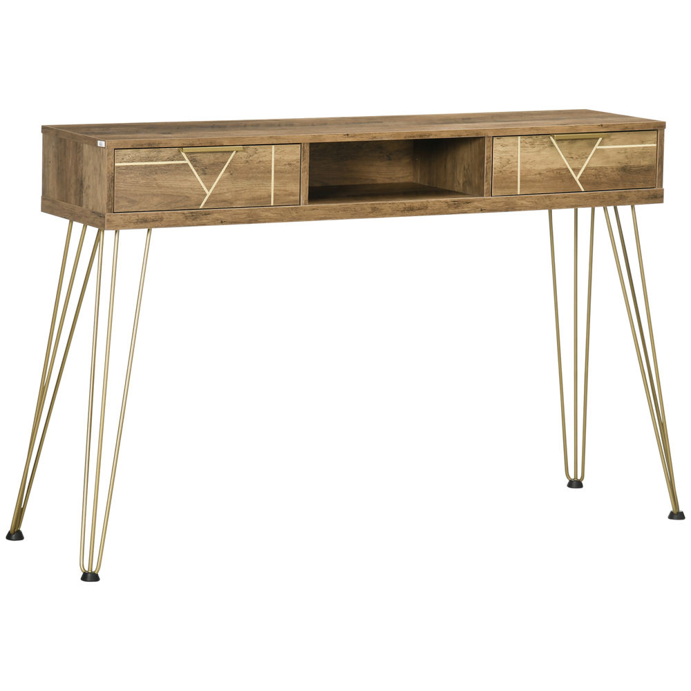 Mesa consola 120x29x79 cm color decorado Homcom