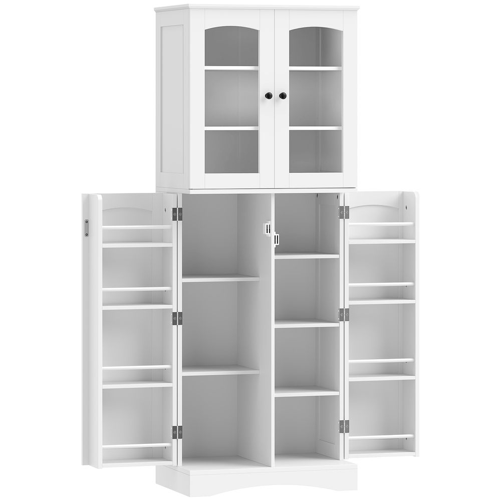 Armario de cocina 60x40x162 cm color blanco Homcom, hogar - cocina