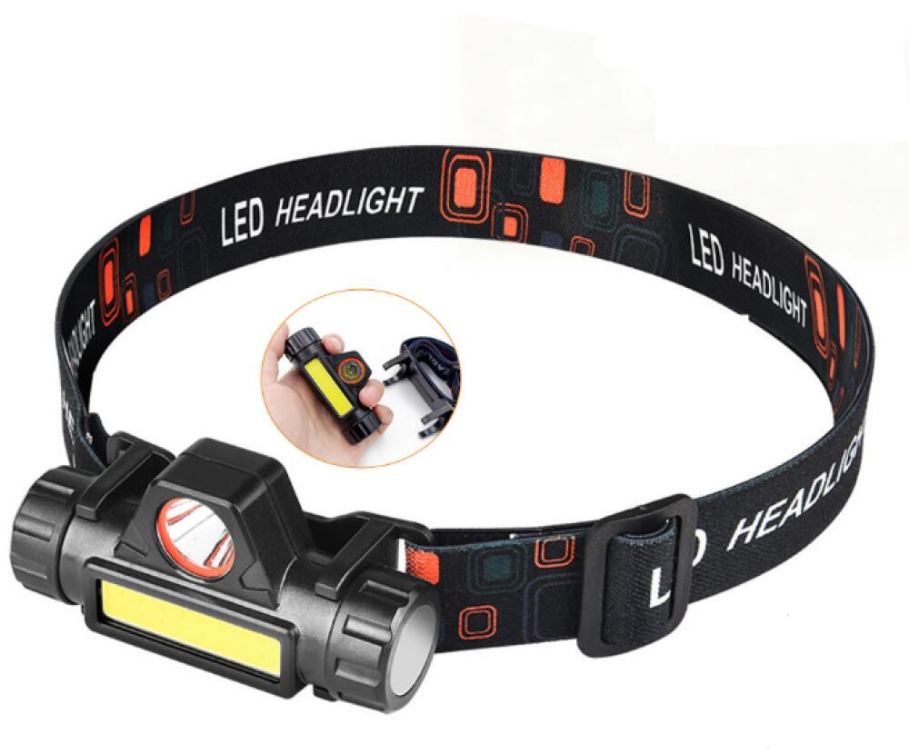 Linterna LED ángulo ajustable impermeable pesca senderismo recargable