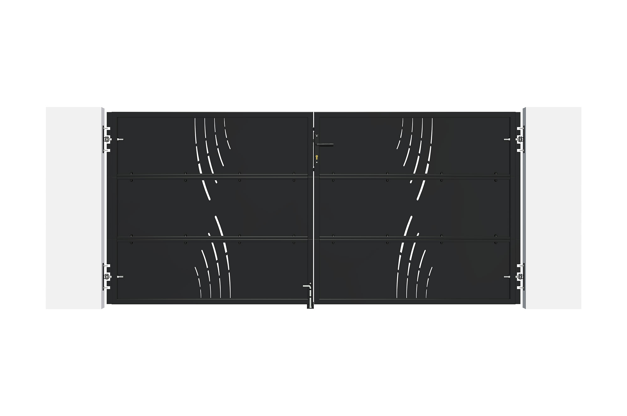 Puerta nali veleta acero negro 3m alt.160cm + motor ranger