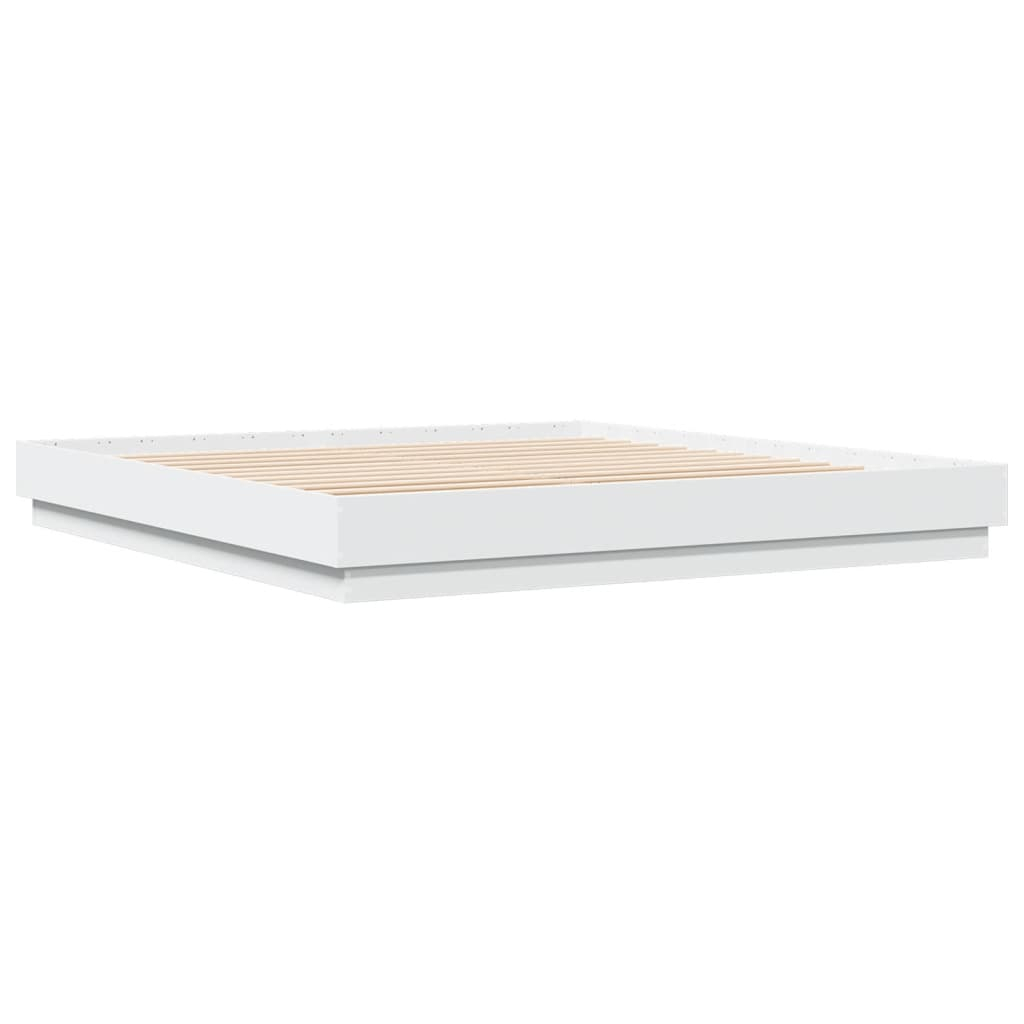 vidaXL estructura de cama madera de ingeniería blanca 180x200 cm