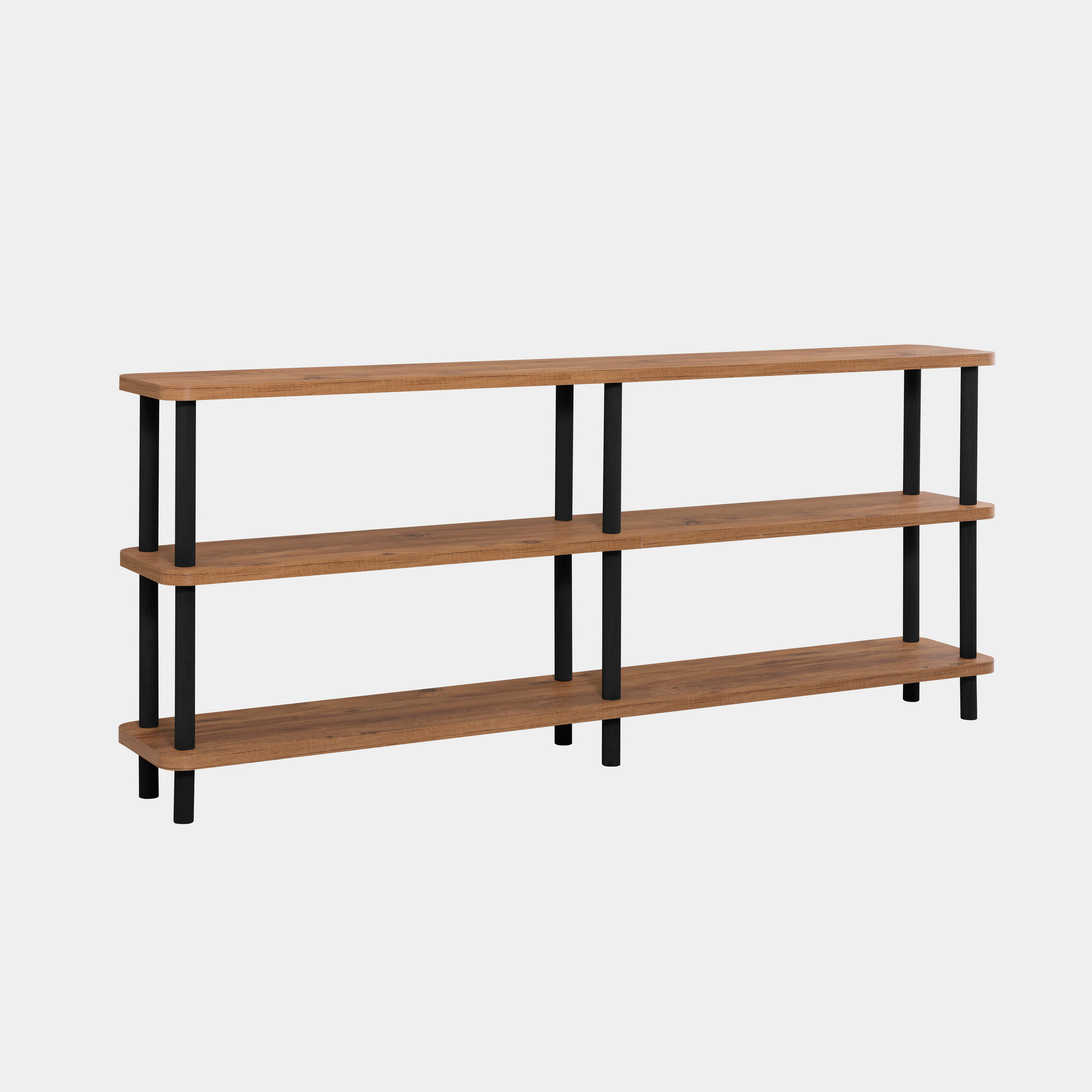 Estantería de madera <<zen>> - 180 x 35 x 75 cm - negro