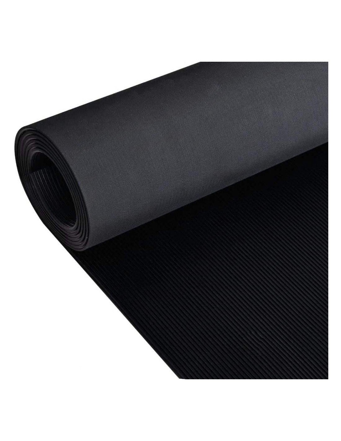 3x 1 m cordoncillo fino - estera antideslizante suelo caucho goma 3mm | co