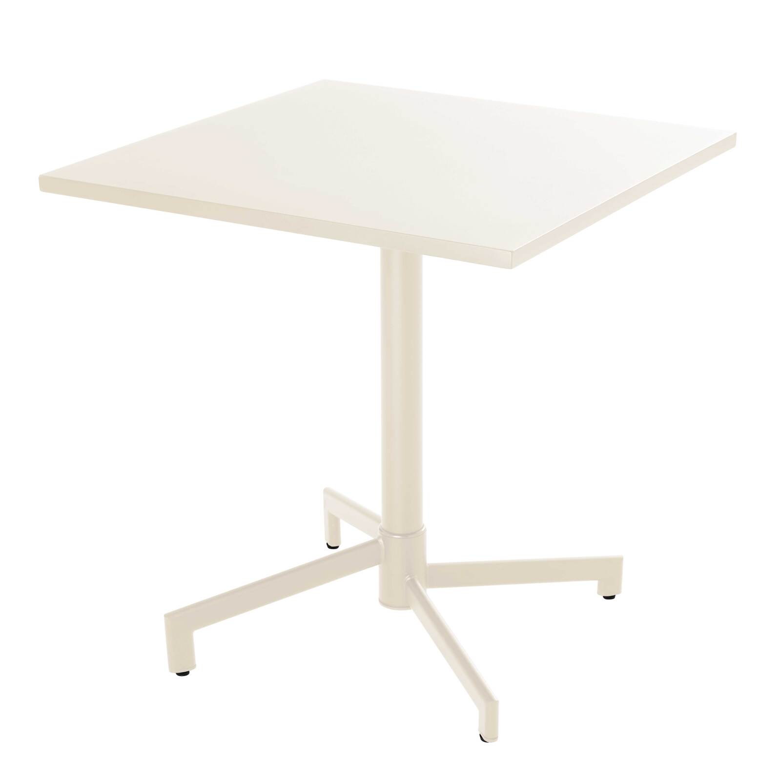 Oviala - mesa cuadrada de jardín tipo bistró con mesa plegable blanca