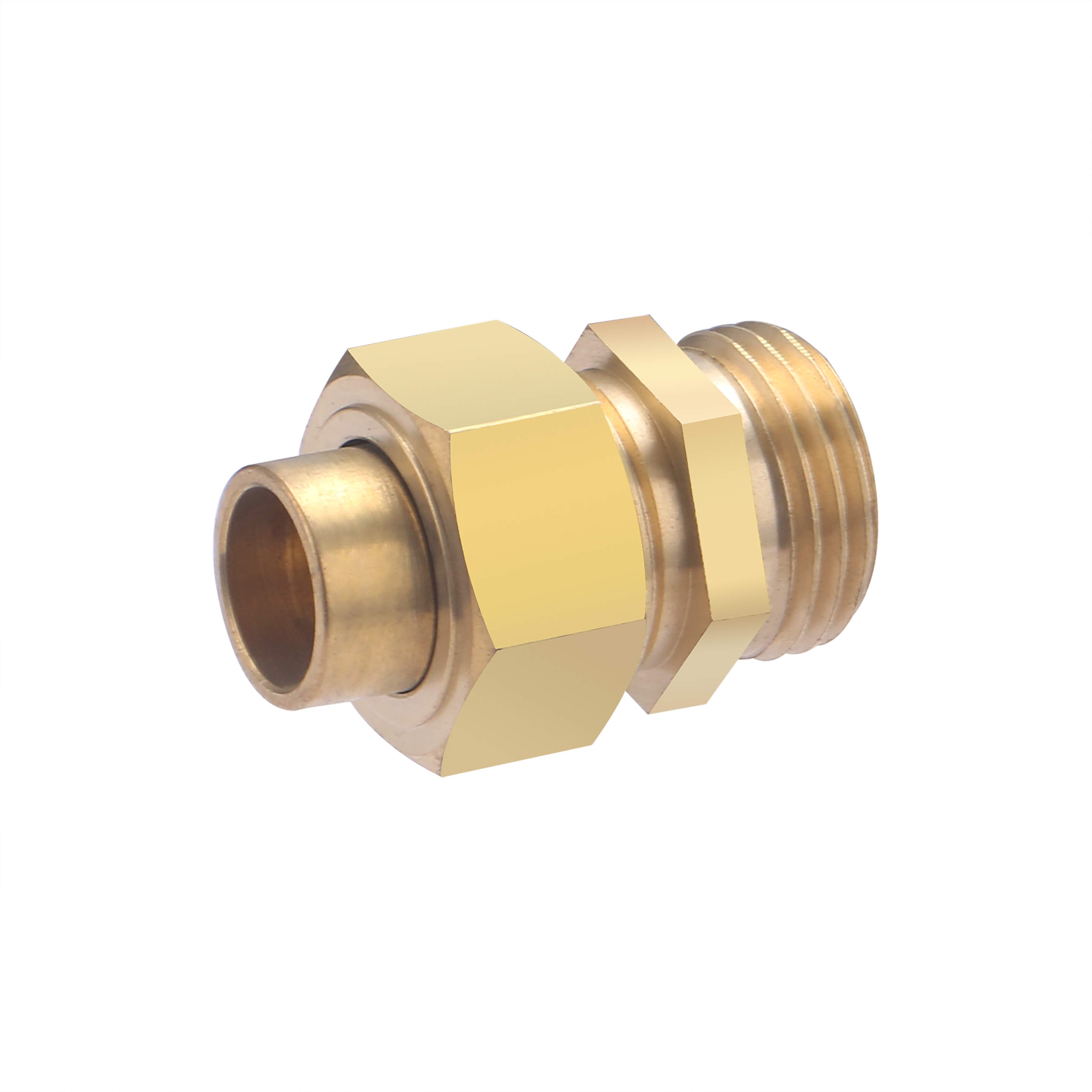 Conector recto de 3 piezas de 12 mm - salida m 1/2 con junta esférica