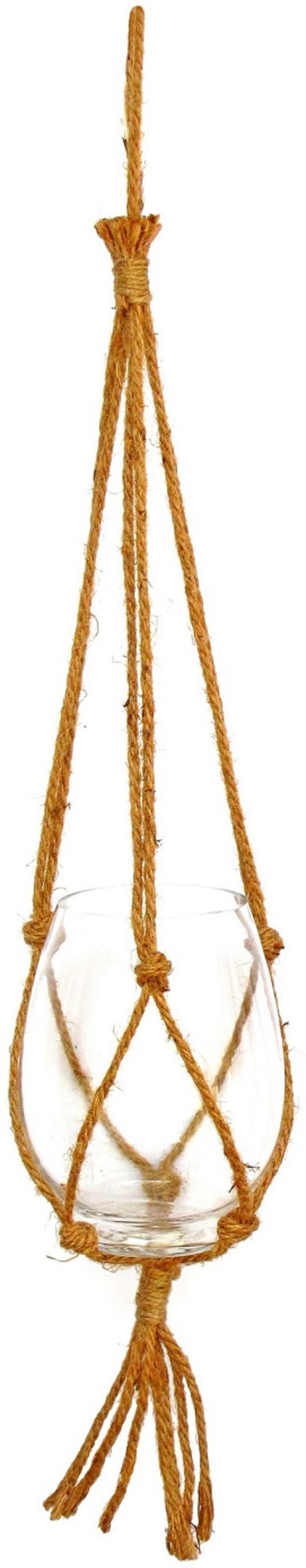 Cuerda para coLGar l 85 cm, vaso de cristal