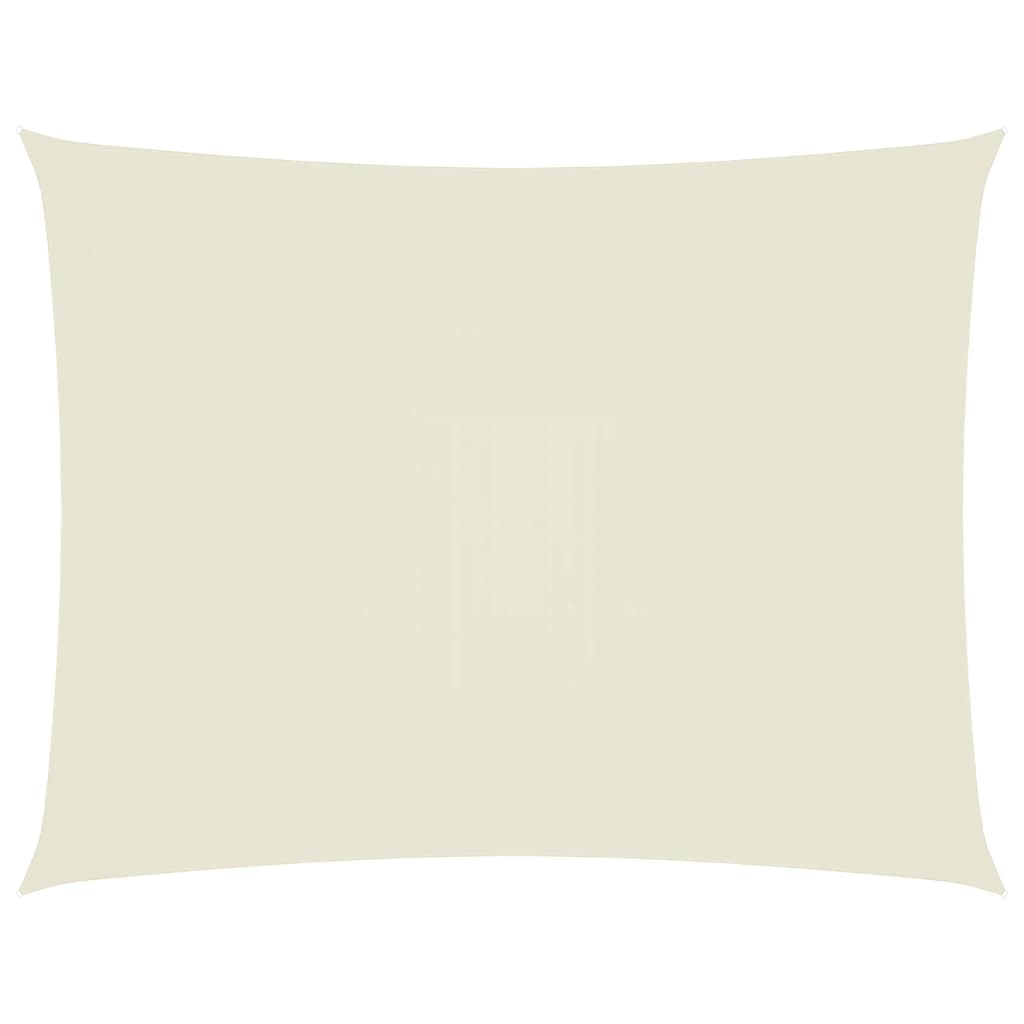 vidaXL toldo de vela rectangular tela oxford color crema 4x5 m
