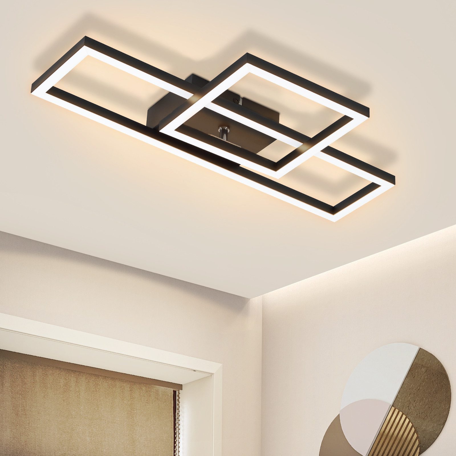 Nettlife lámpara LED, lámpara para salón, 20w, blanco cálido, diseño