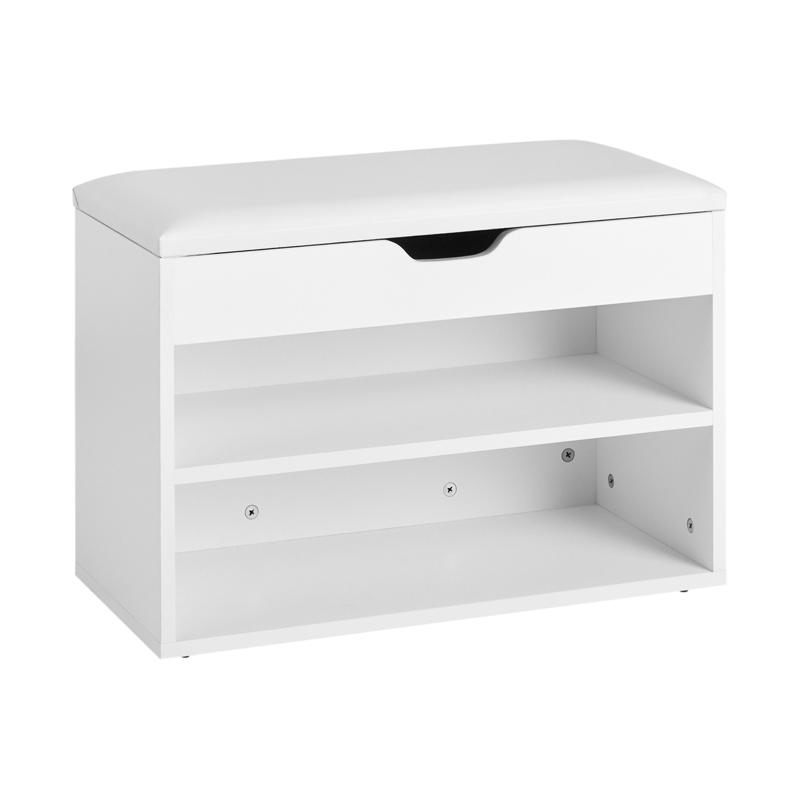 Banco zapatero asiento blanco 60x30x44cm