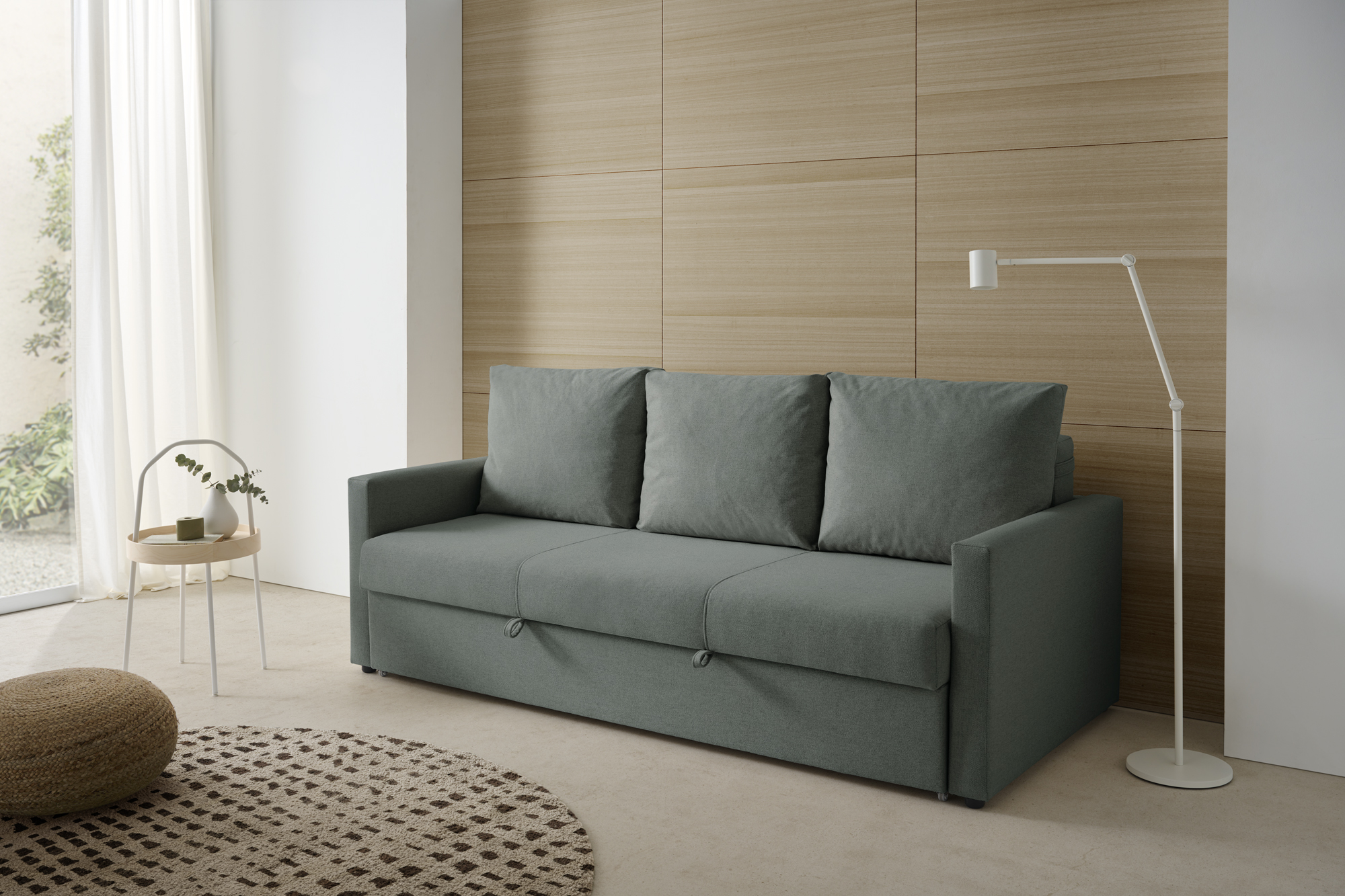 Sofá cama alta gama 3 plazas eden azul