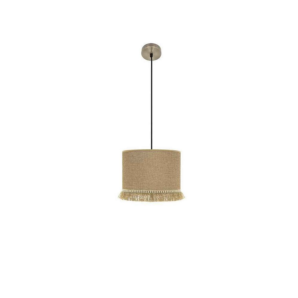 Colgante sibila 1xE27 cuero/arena regx40x40 cm
