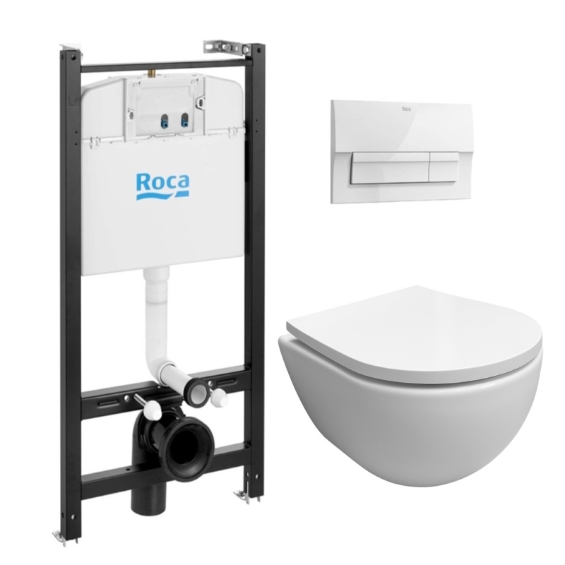 Roca active + PVC blanco new + wc ab swiss soft-close