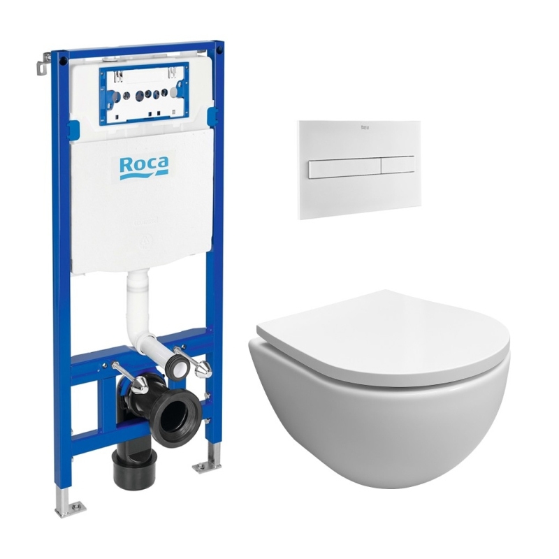 Roca duplo + pl7 blanco mate + wc ab swiss soft-close