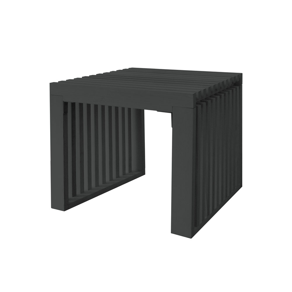 Banco de madera lora negro - 50 cm