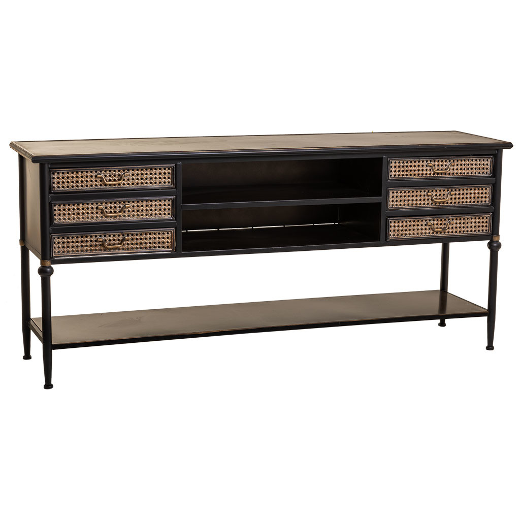 Aparador de metal marrón 180x45x80