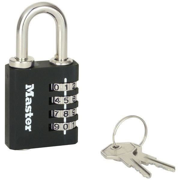Master lock candado de aluminio de 4 dígitos - con llaves de emergencia - 4
