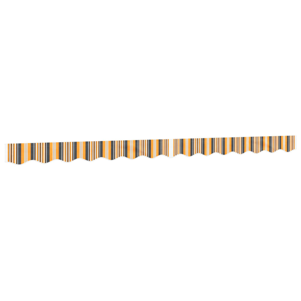 vidaXL tela de cenefa de toldo de repuesto rayas amarillo y gris 3,5 m