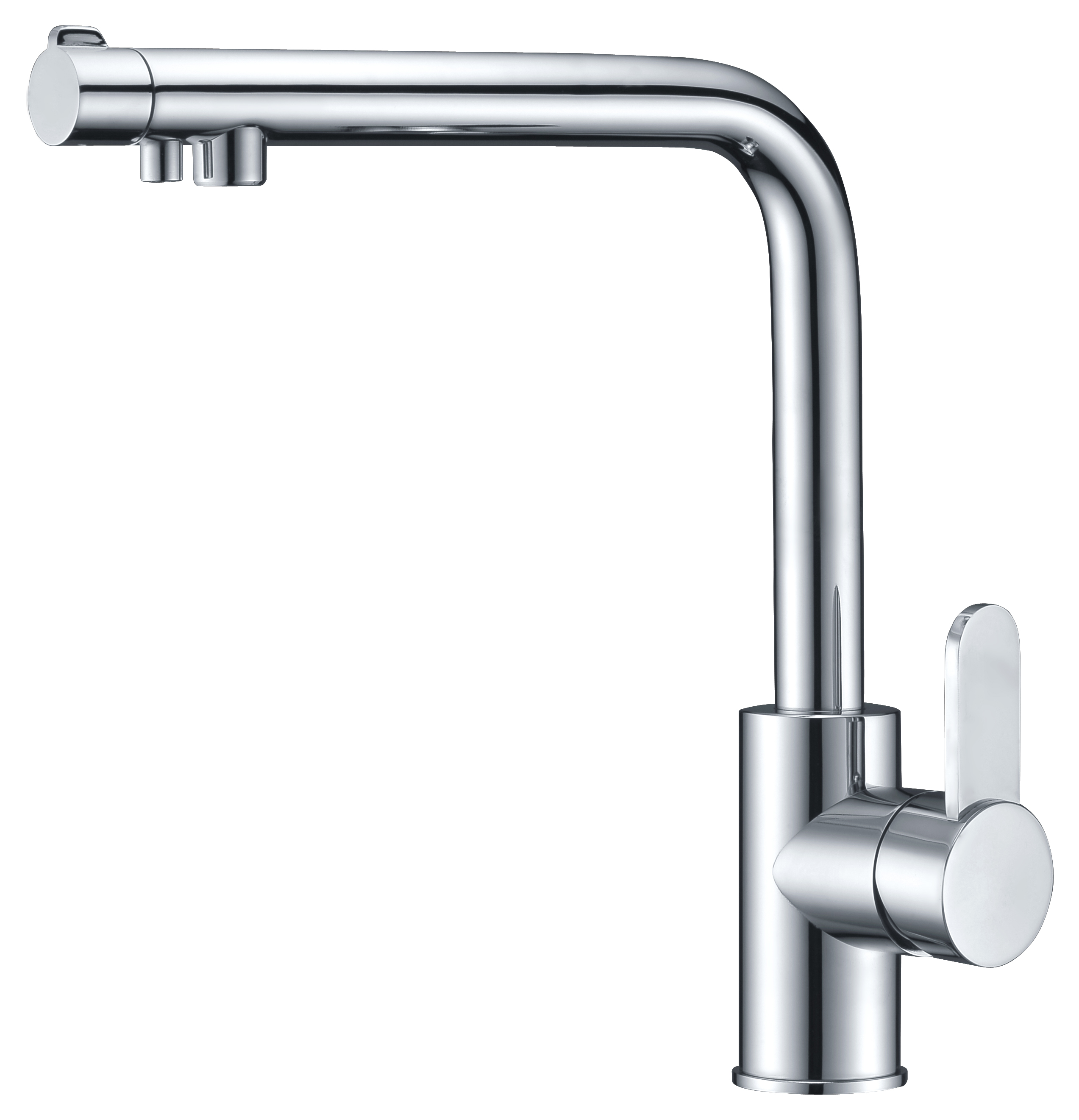 Grifo de cocina monomando con osmosis - giratorio 360 con caño alto 2 vias