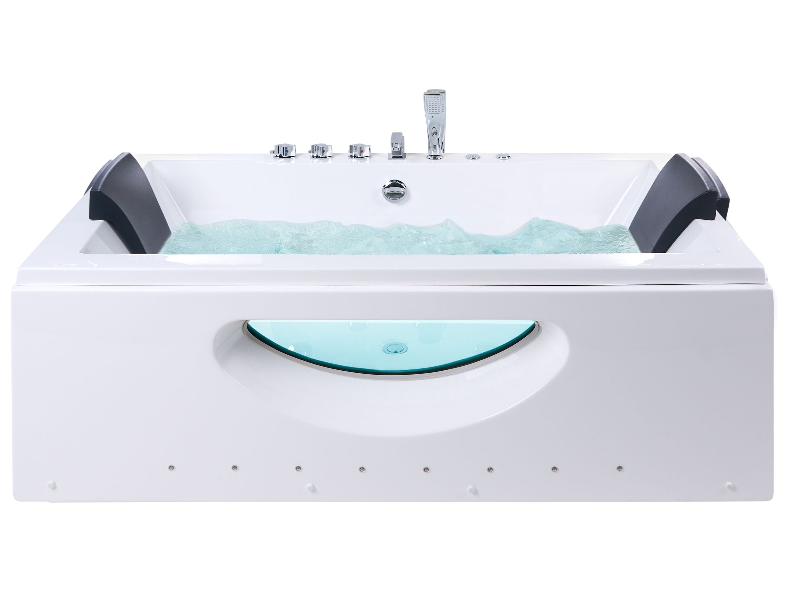Bañera de hidromasaje LED esquinera hawes 180 x 90 cm blanco