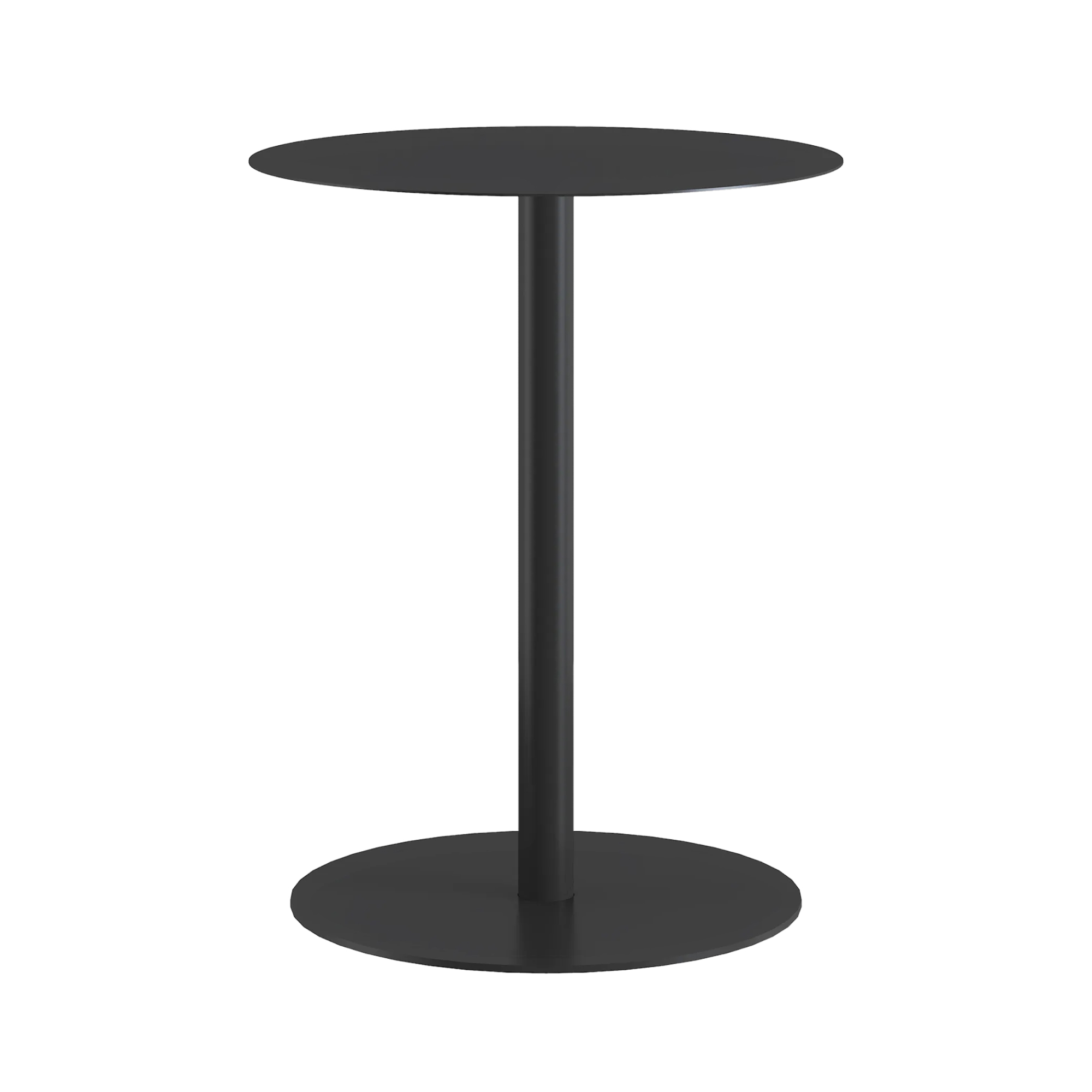 Mesa auxiliar nastätten redonda interior/exterior metal 50xø40cm negro mate