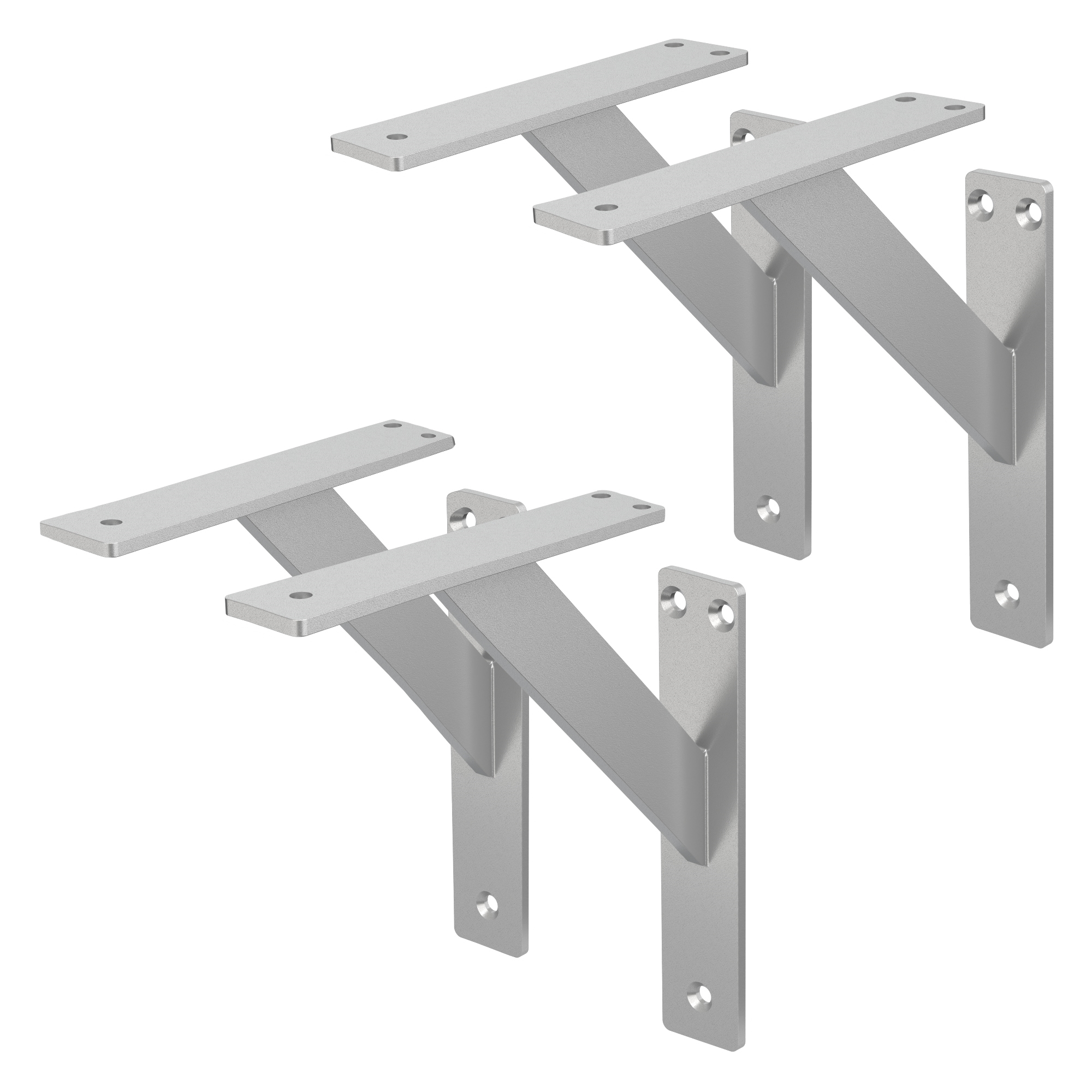 Set de 4x soporte de estante 120x120mm blanco