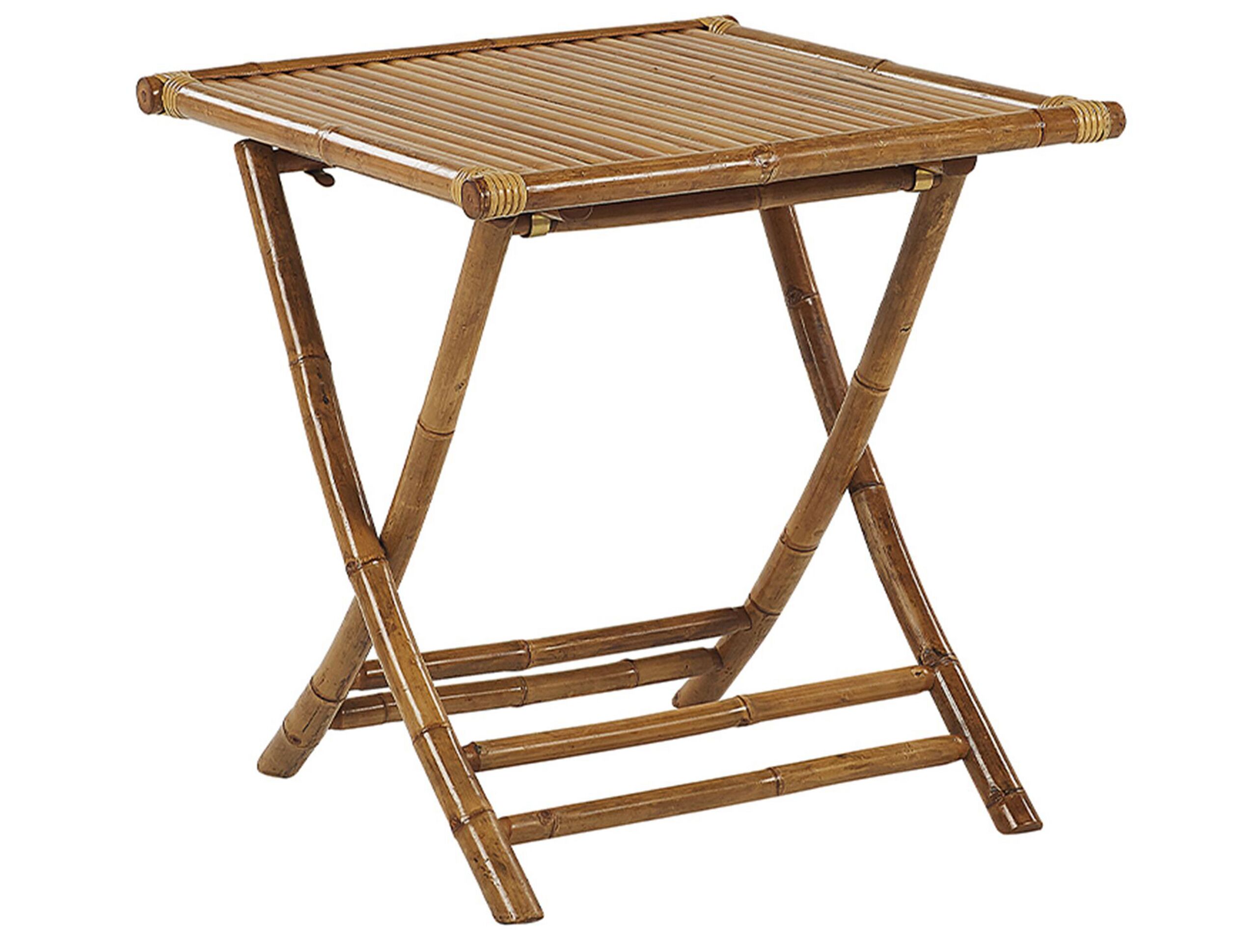 Mesa de balcón molise madera de bambú marrón plegable