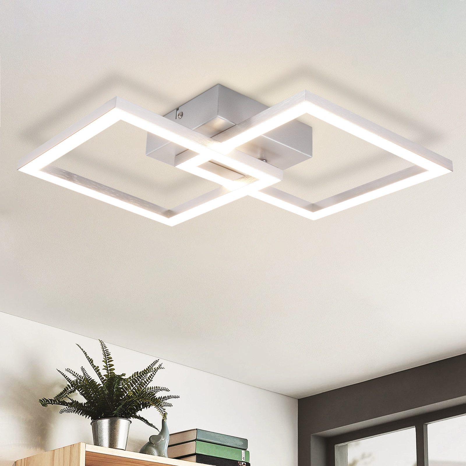 Nettlife plafon de techo LED plateado 29.5x6
