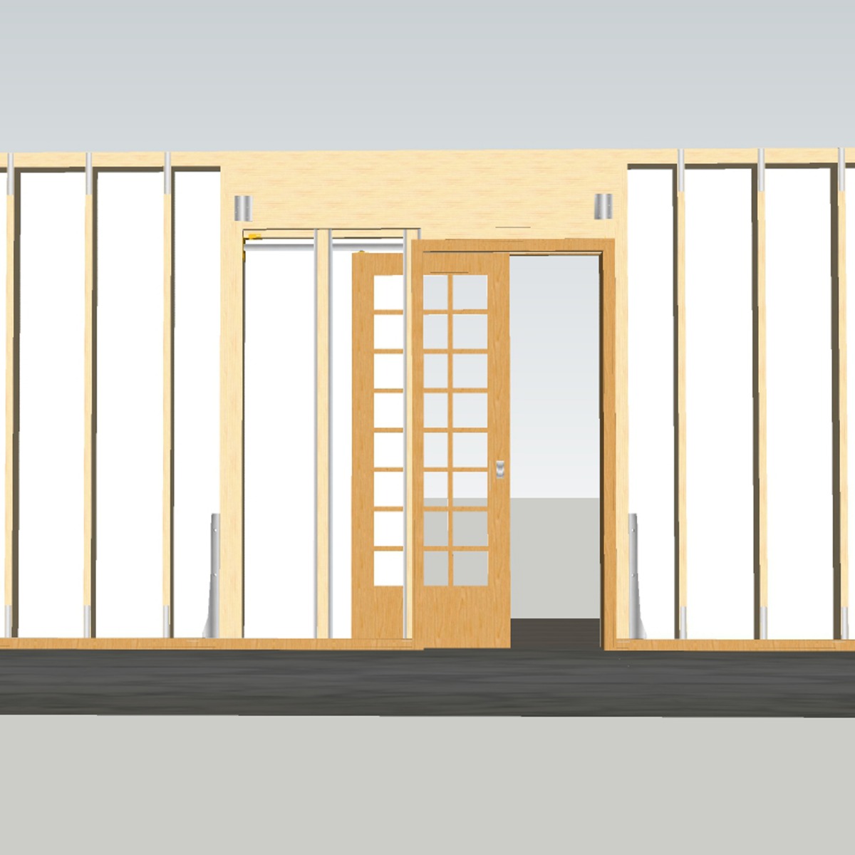 Kit para puertas correderas ocultas decoración de interiores