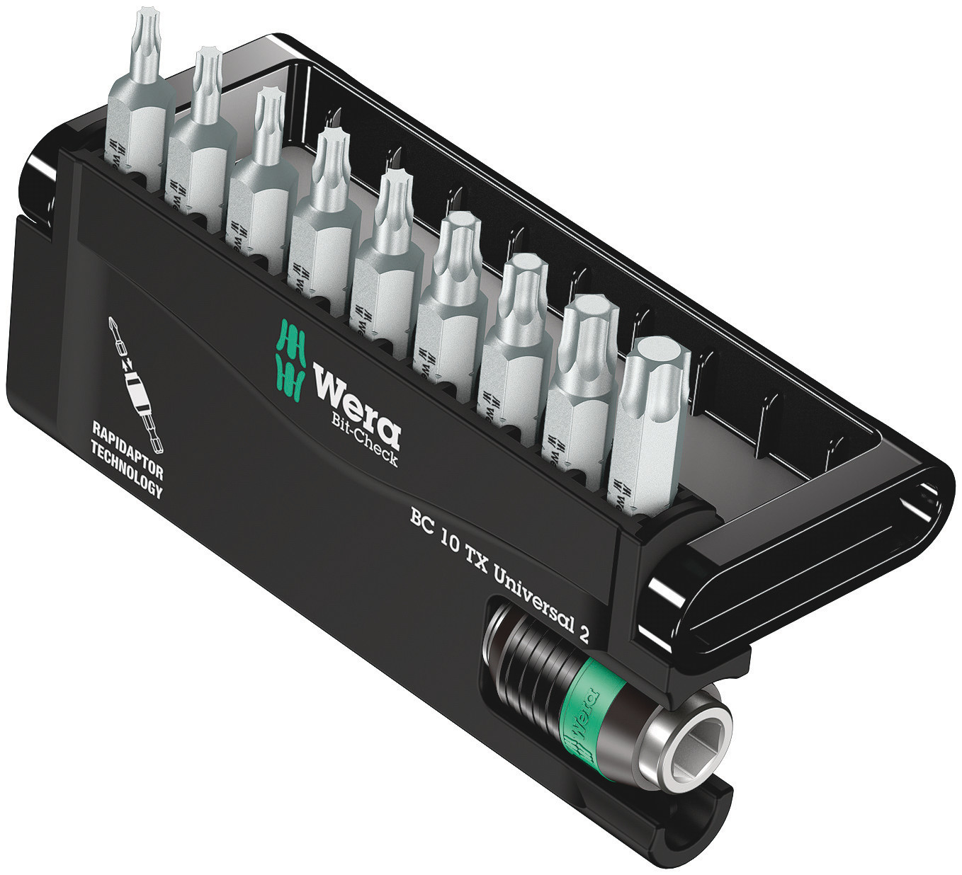 Estuches de puntas bit-check 10 torx universal 2 wera 05057115001