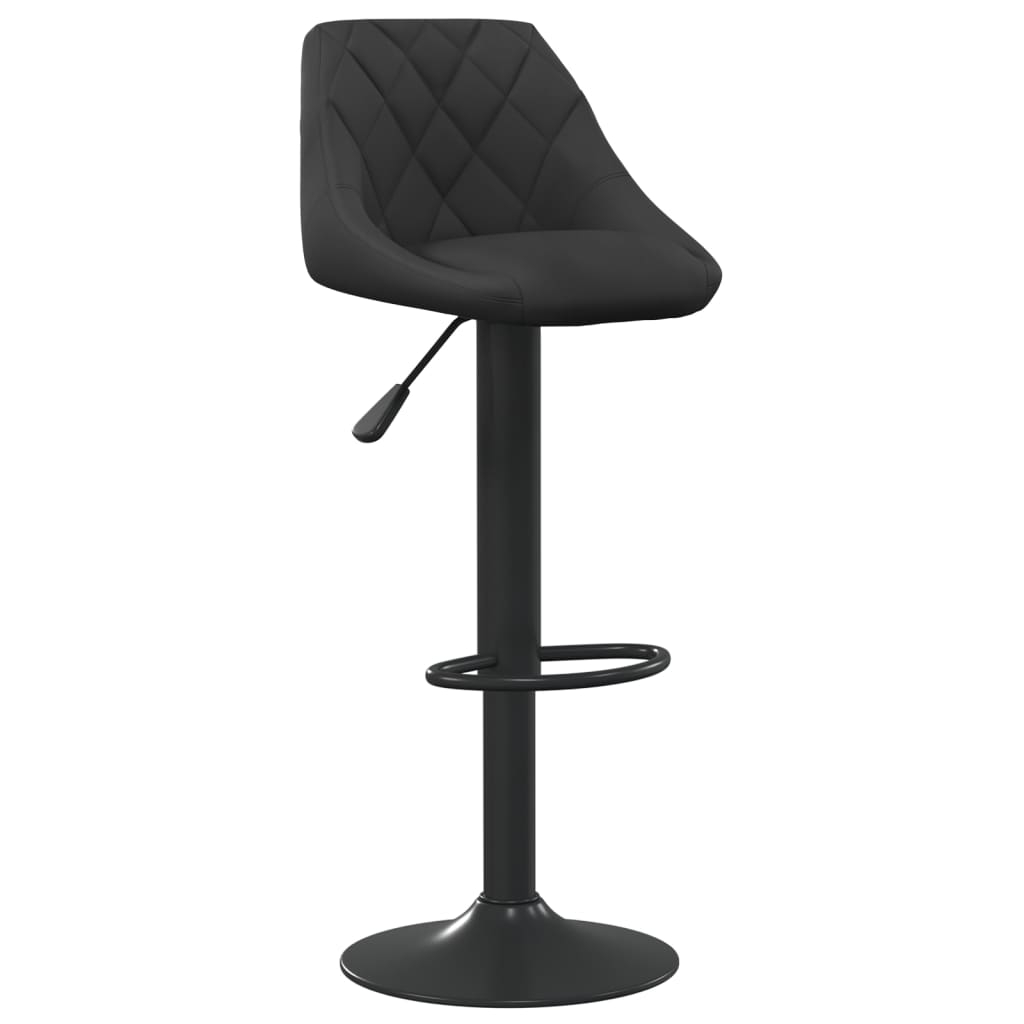 vidaXL taburete de cocina de terciopelo negro