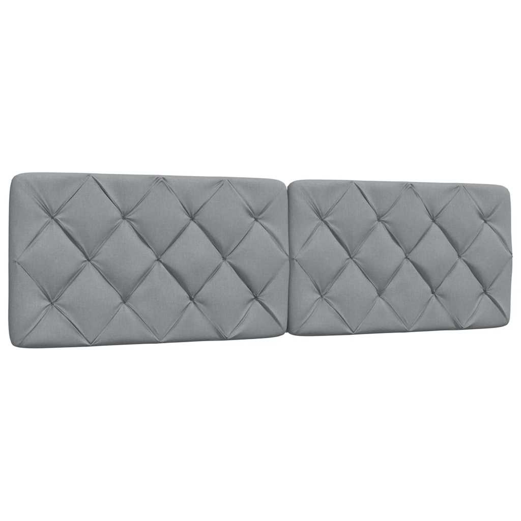 Cabecero de cama acolchado tela gris claro 180 cm eso9657