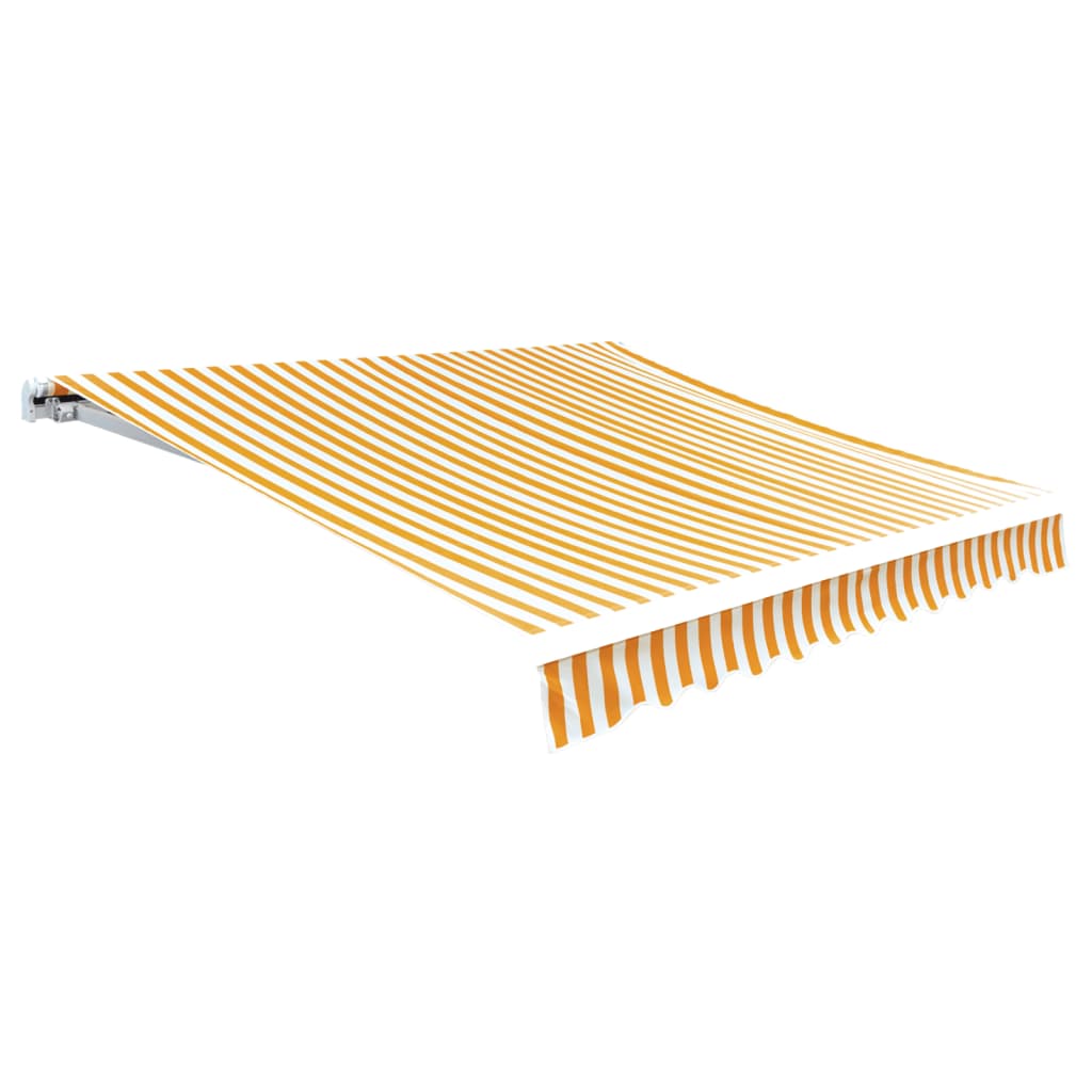 vidaXL toldo de lona amarillo y blanco 6x3 m (sin estructura)