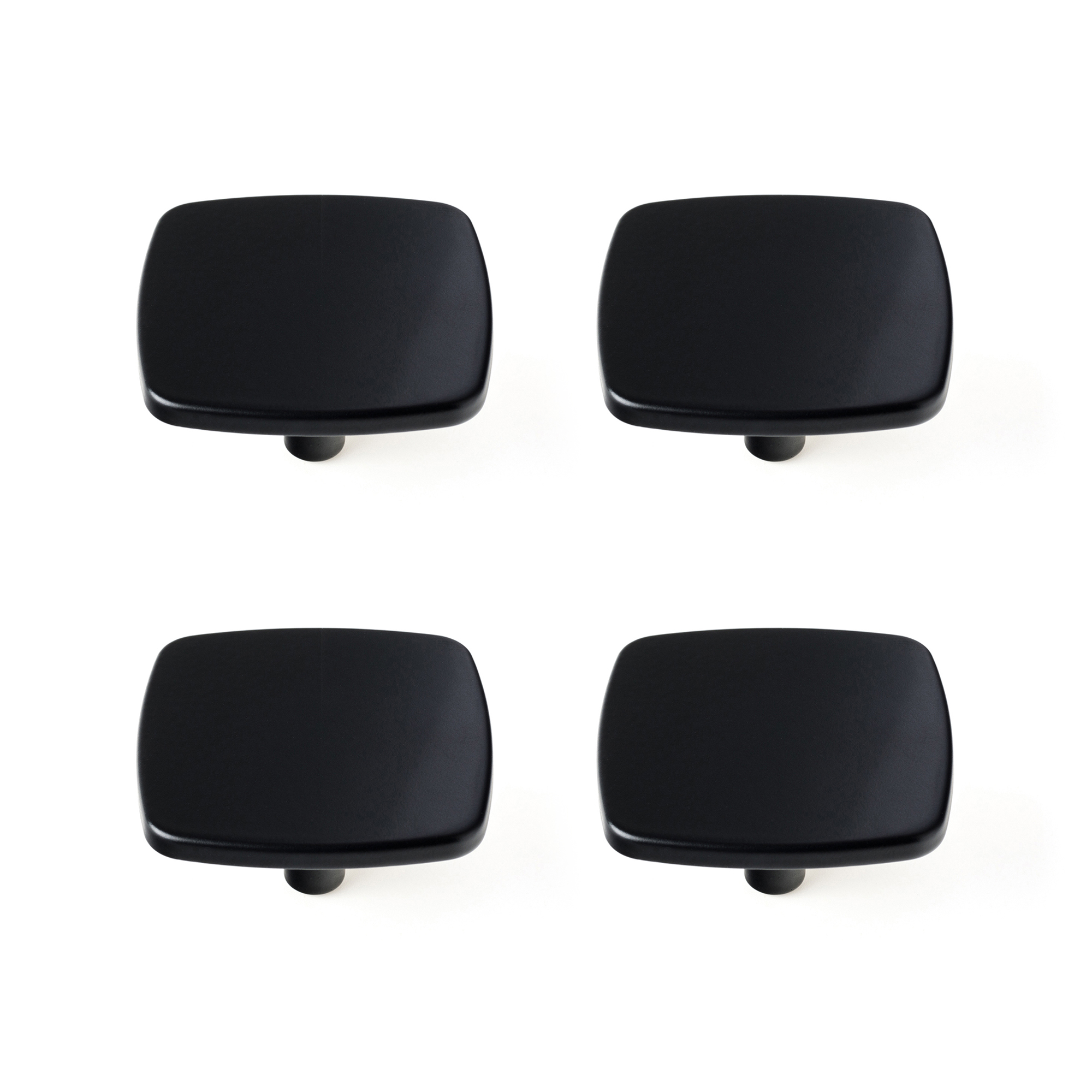 Pomo para mueble rei 778 | 42x42x23 mm | negro mate | 4 uds. | zamak