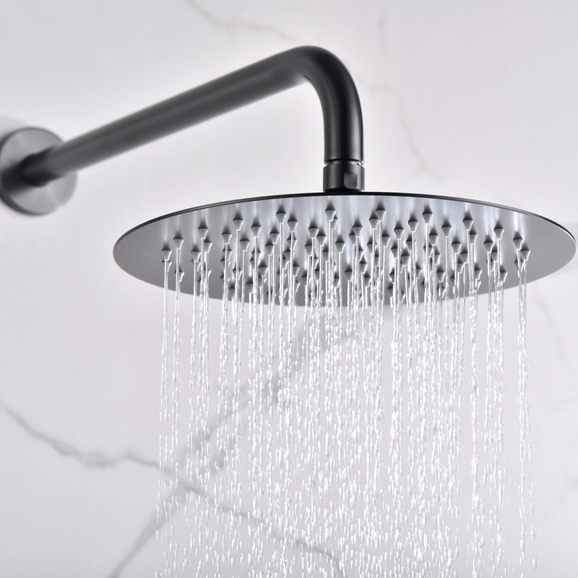 Imex - rociador ducha efecto lluvia 25cm black gun