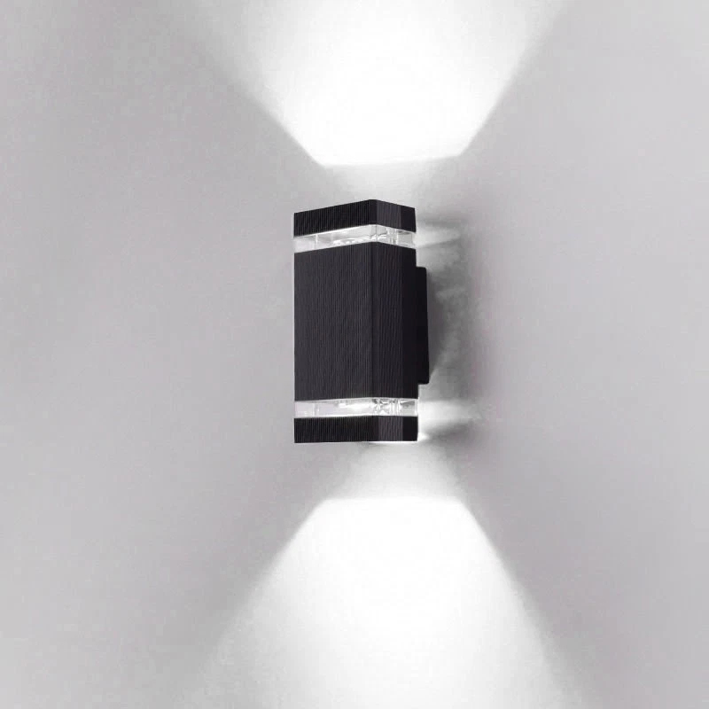 Aplique de pared interior y exterior up/down 6000 k gu10 blanco